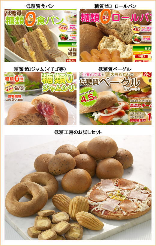 糖類ゼロのパンやジャム